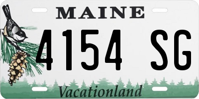ME license plate 4154SG
