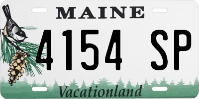 ME license plate 4154SP