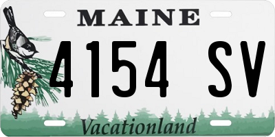 ME license plate 4154SV
