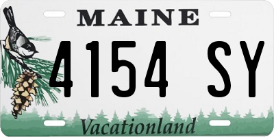 ME license plate 4154SY