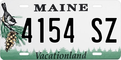 ME license plate 4154SZ