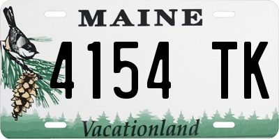ME license plate 4154TK