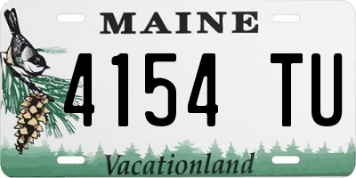 ME license plate 4154TU