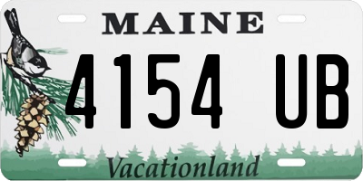 ME license plate 4154UB
