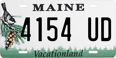 ME license plate 4154UD