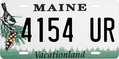 ME license plate 4154UR
