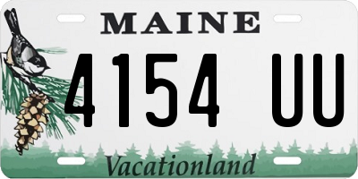 ME license plate 4154UU