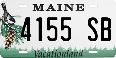 ME license plate 4155SB