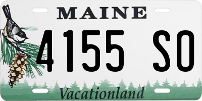 ME license plate 4155SO