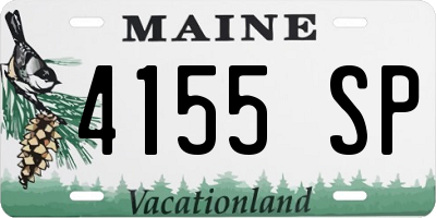 ME license plate 4155SP