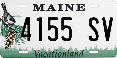 ME license plate 4155SV