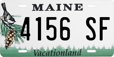 ME license plate 4156SF