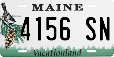 ME license plate 4156SN