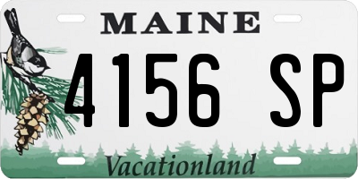 ME license plate 4156SP