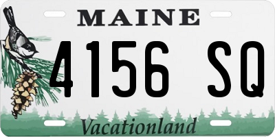 ME license plate 4156SQ