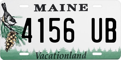 ME license plate 4156UB