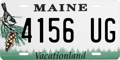 ME license plate 4156UG