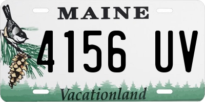 ME license plate 4156UV