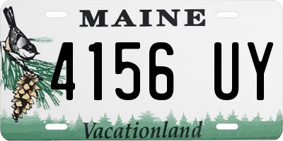 ME license plate 4156UY