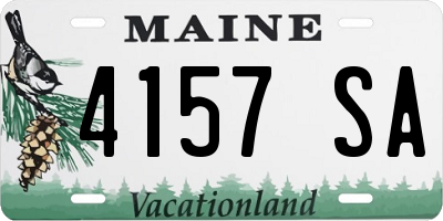 ME license plate 4157SA