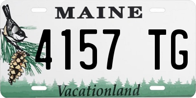 ME license plate 4157TG