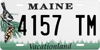 ME license plate 4157TM