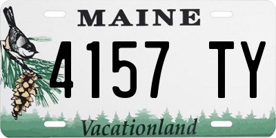 ME license plate 4157TY