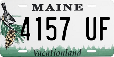 ME license plate 4157UF