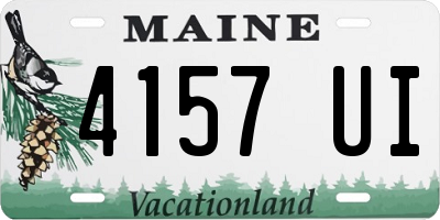ME license plate 4157UI