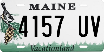 ME license plate 4157UV