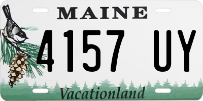 ME license plate 4157UY