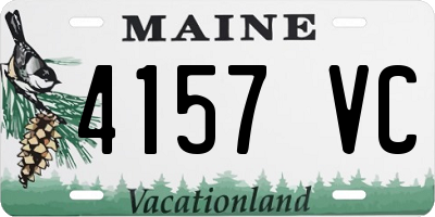 ME license plate 4157VC
