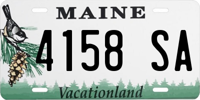 ME license plate 4158SA