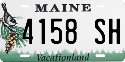 ME license plate 4158SH