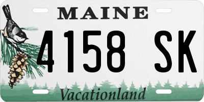 ME license plate 4158SK