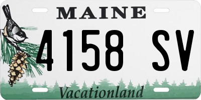 ME license plate 4158SV