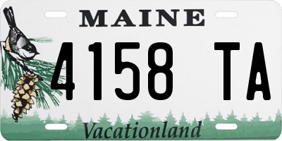 ME license plate 4158TA