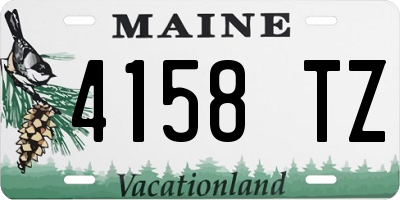 ME license plate 4158TZ