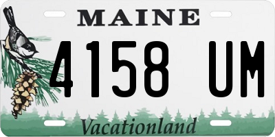 ME license plate 4158UM
