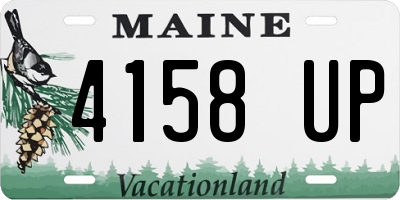 ME license plate 4158UP