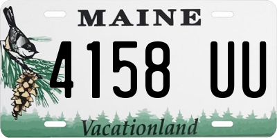 ME license plate 4158UU