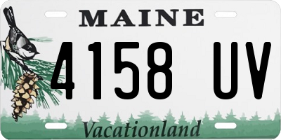 ME license plate 4158UV