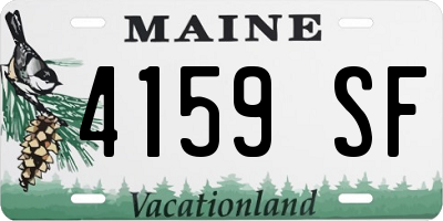 ME license plate 4159SF