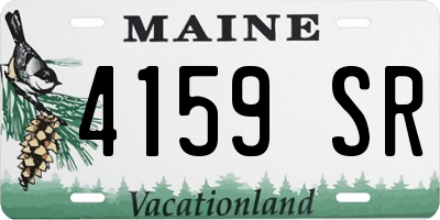 ME license plate 4159SR
