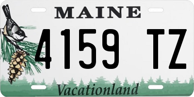 ME license plate 4159TZ