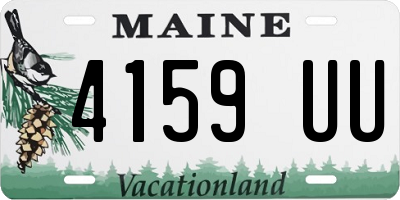 ME license plate 4159UU