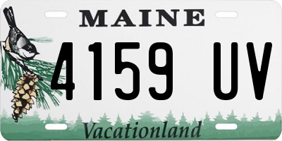 ME license plate 4159UV