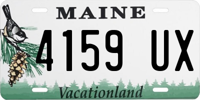 ME license plate 4159UX