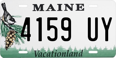 ME license plate 4159UY