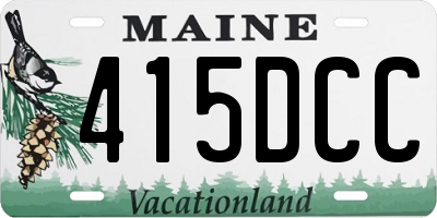 ME license plate 415DCC